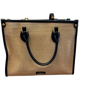 Rachel Zoe Tan and Black Tote Bag
